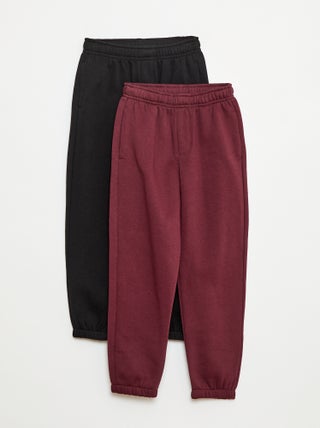 Lot 2 pantalons joggings en molleton