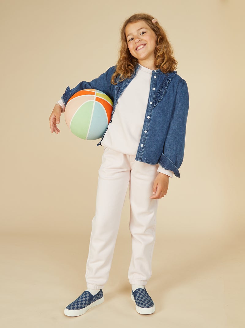 Lot 2 pantalons joggings en molleton Rose - Kiabi
