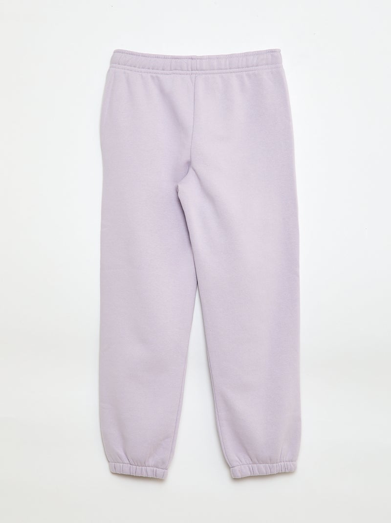 Lot 2 pantalons joggings en molleton Vert/lila - Kiabi