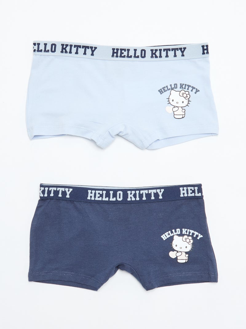 Lot 2 shortys 'Hello Kitty' Bleu - Kiabi