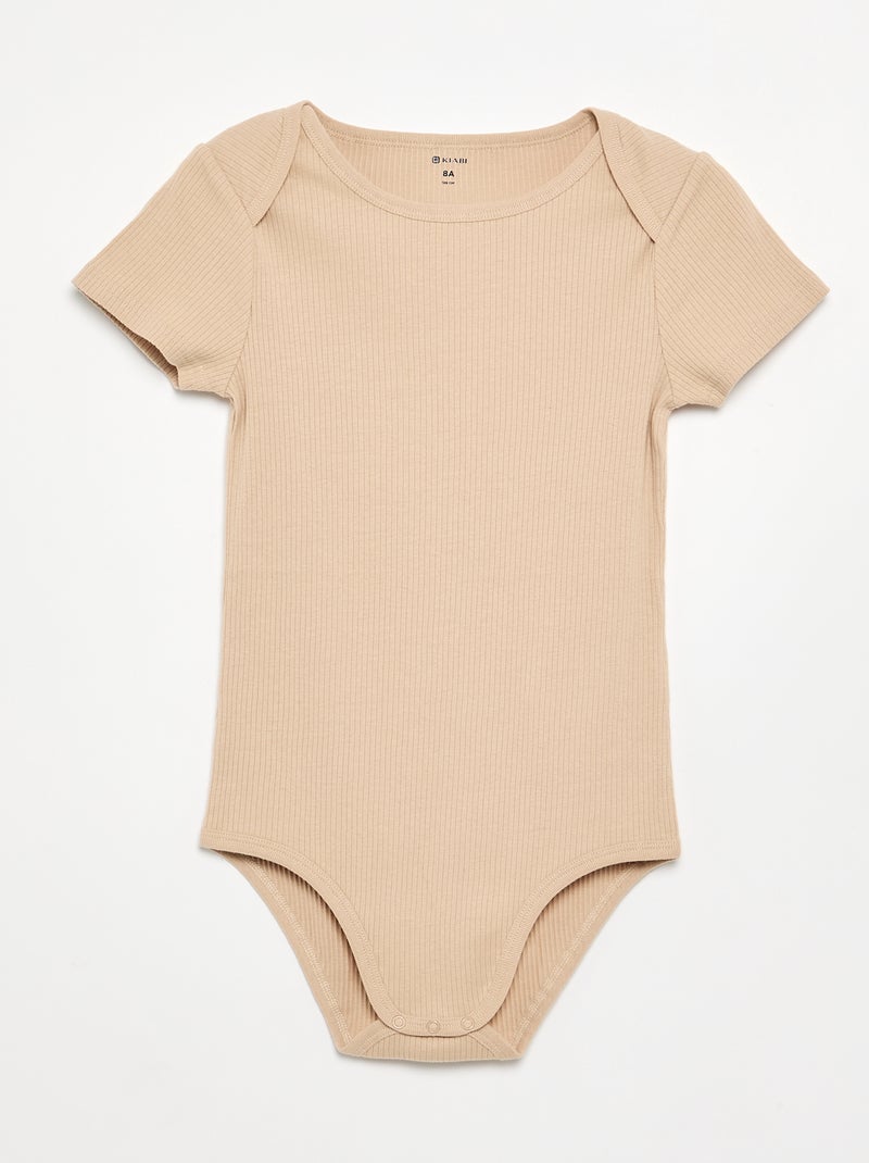 Lot 3 bodies en rib - collection facile à enfiler Beige - Kiabi