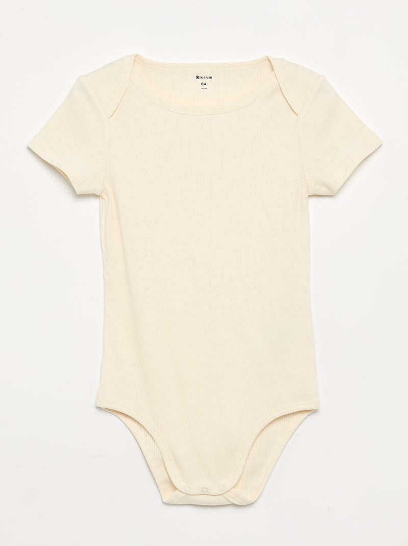 Lot 3 bodies en rib - collection facile à enfiler Beige - Kiabi