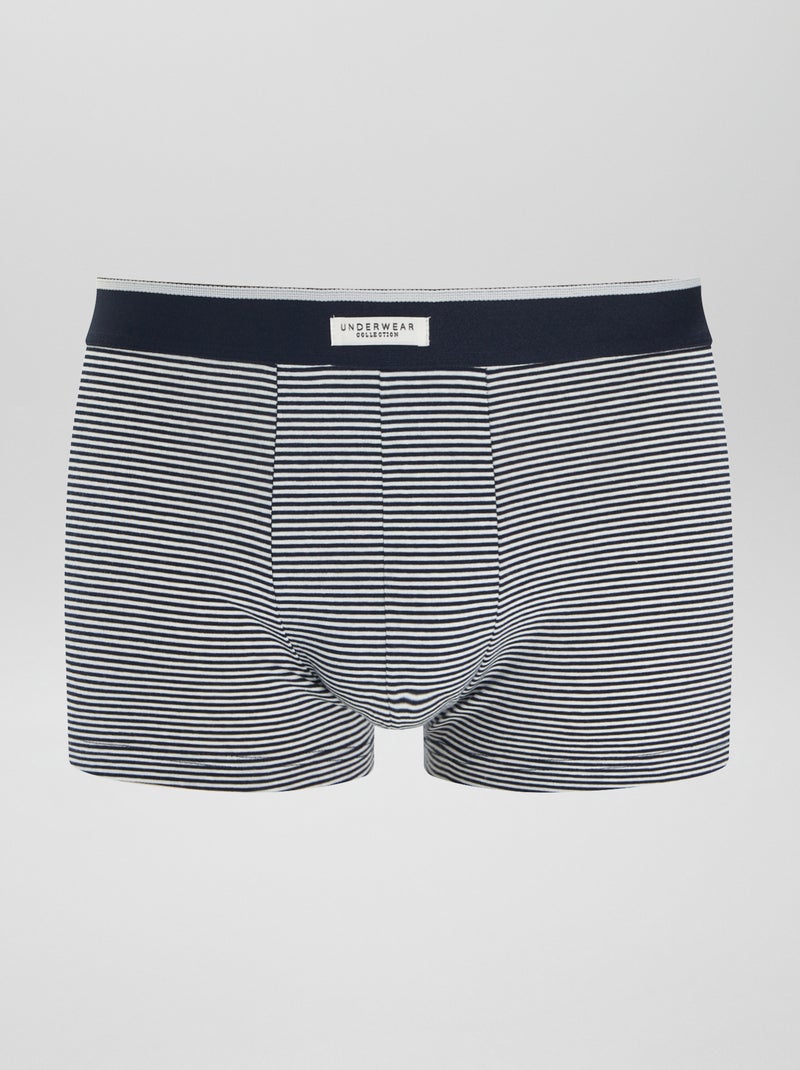 Lot 3 boxers stretch Noir - Kiabi