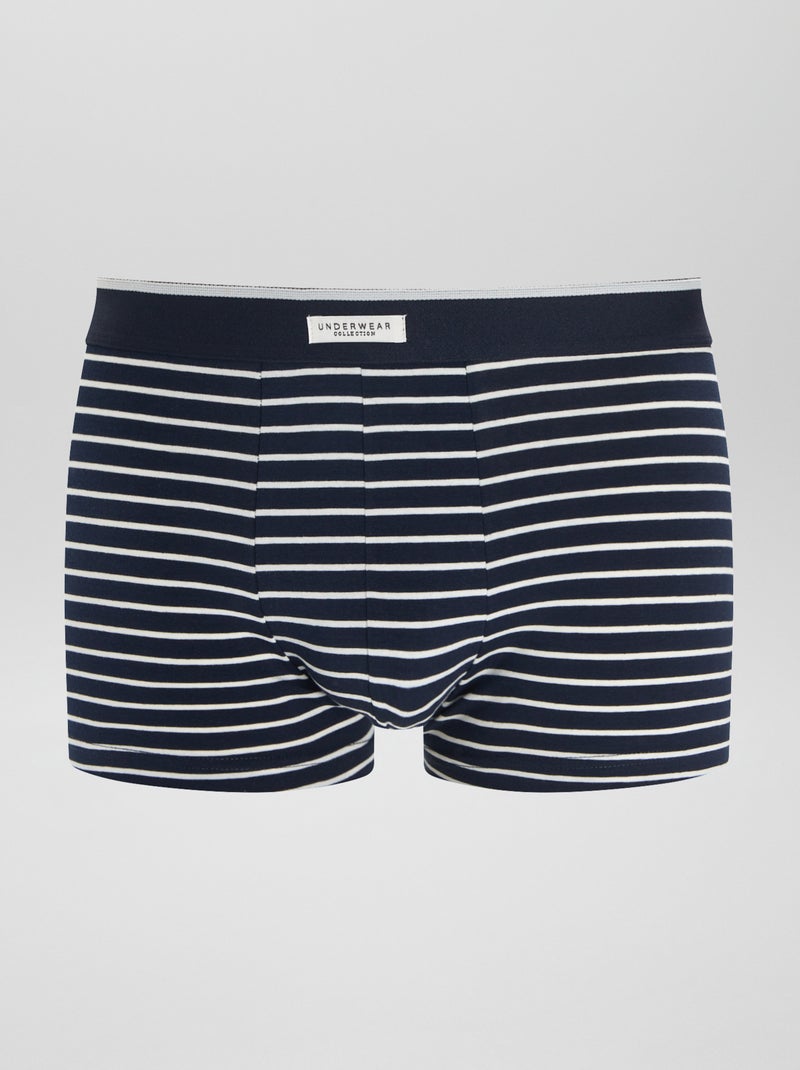 Lot 3 boxers stretch Noir - Kiabi