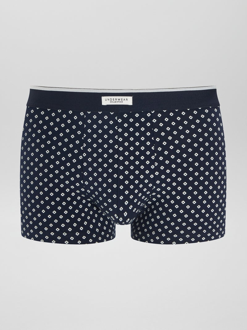 Lot 3 boxers stretch Noir - Kiabi