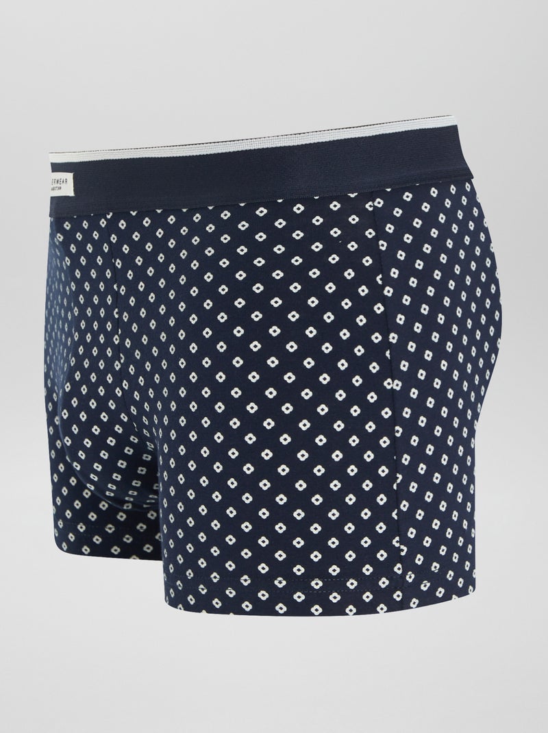 Lot 3 boxers stretch Noir - Kiabi