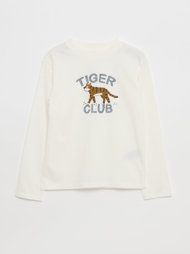 Lot 3 tee-shirts imprimés Beige - Kiabi