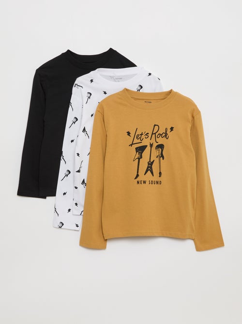 Lot 3 tee-shirts imprimés - Kiabi