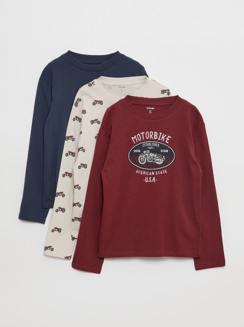 Lot 3 tee-shirts imprimés - Kiabi