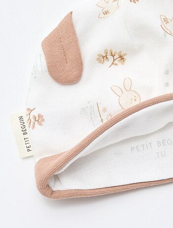 Lot bonnet + gants de naissance 'Petit Béguin'