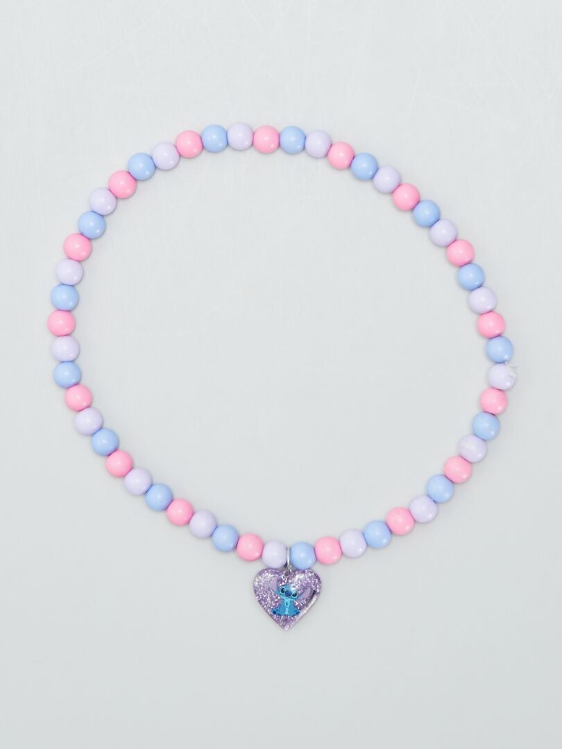 Lot chouchou, pinces et collier 'Stitch' - Bleu - Kiabi - 6.00€