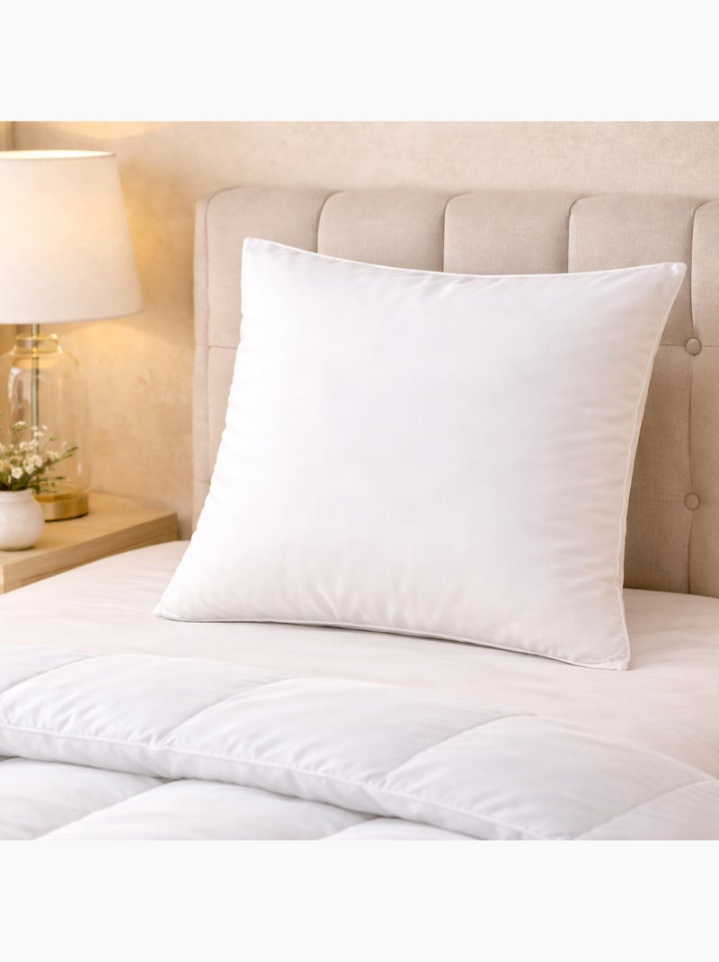 Lot couette chaude premium anti-acariens  + 1 oreiller respirant Blanc - Kiabi