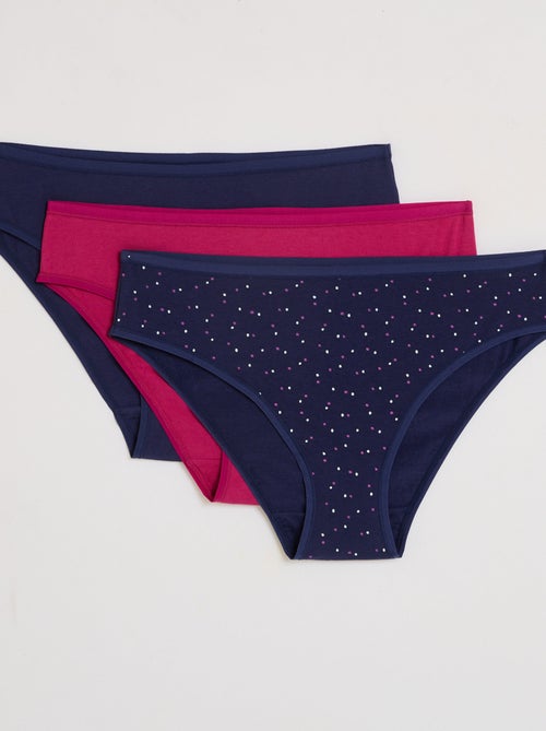 Lot culotte x3 coton bio geraldine - rougegorge lingerie - Kiabi Lot culotte x3 coton bio geraldine - rougegorge lingerie - Kiabi