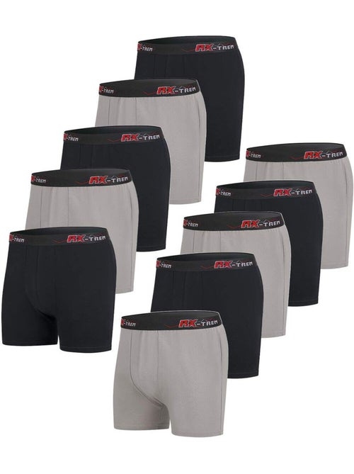 Lot de 10 boxers unis - atlas for men - Kiabi Lot de 10 boxers unis - atlas for men - Kiabi