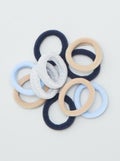 Lot de 10 élastiques mousse Bleu - Kiabi