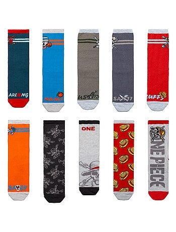 Lot de 10 paires de chaussettes enfant one piece one piece