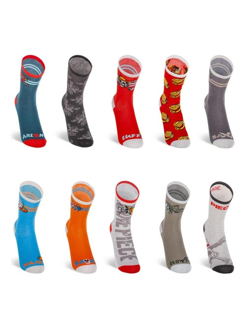Lot de 10 paires de chaussettes enfant one piece one piece - Kiabi