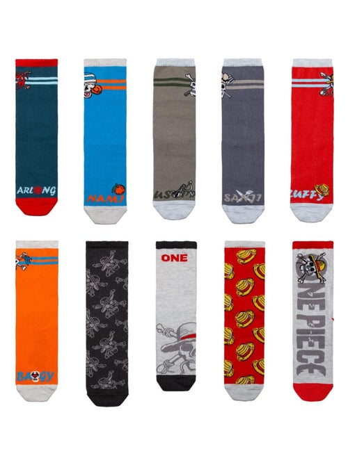 Lot de 10 paires de chaussettes enfant one piece one piece - Kiabi
