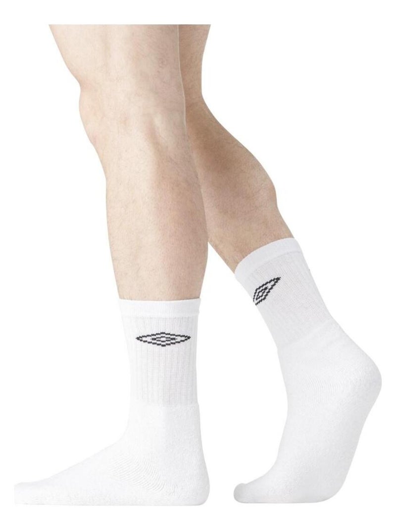 Lot de 10 paires de chaussettes tennis homme umbro Blanc - Kiabi