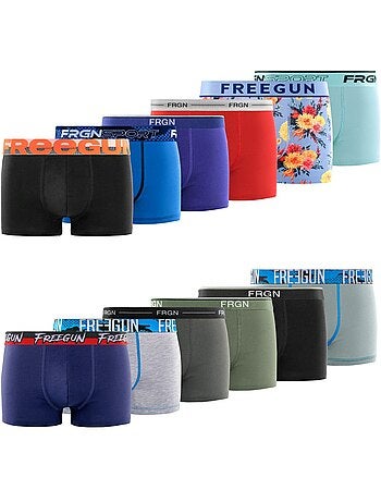 Lot de 12 boxers homme en coton modèles aléatoires pack surprise freegun