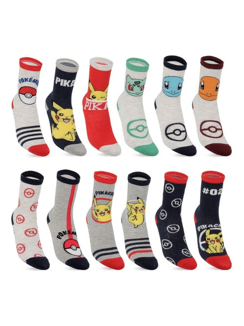 Lot de 12 paires de chaussettes garçon pokemon - Kiabi Lot de 12 paires de chaussettes garçon pokemon - Kiabi