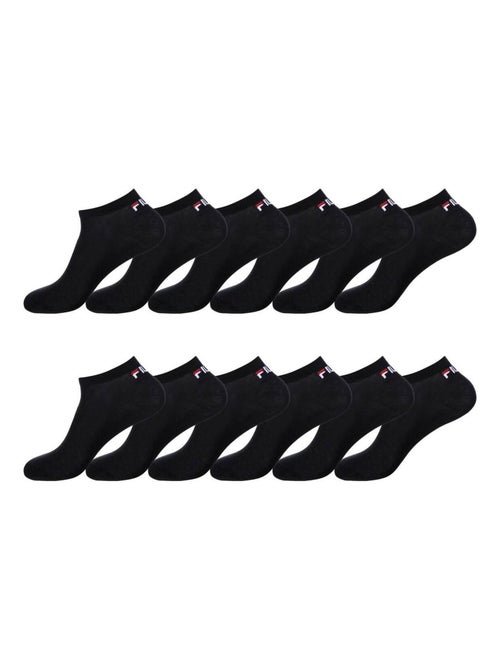 Lot de 12 paires de chaussettes socquettes homme noir fila - Kiabi
