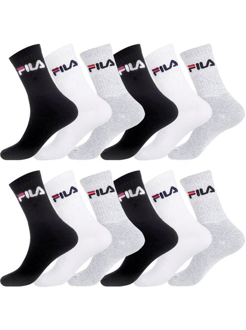 Lot de 12 paires de chaussettes tennis assorties fila - Kiabi Lot de 12 paires de chaussettes tennis assorties fila - Kiabi