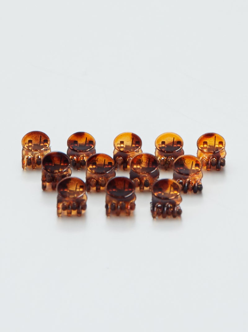 Lot de 12 pinces crabes Marron - Kiabi
