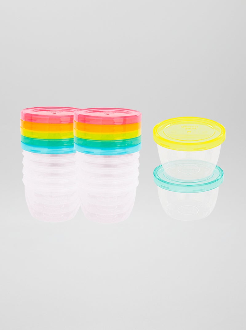 Lot de 12 pots 250 ml 'Badabulle' multicolore - Kiabi