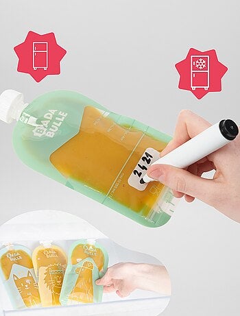 Lot de 15 gourdes réutilisable 'Badabulle'