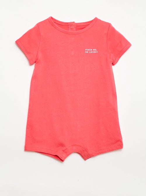 Lot de 2 barboteuses courtes en jersey - Kiabi