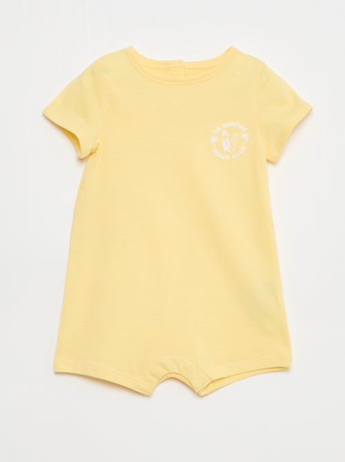 Lot de 2 barboteuses courtes en jersey - Kiabi