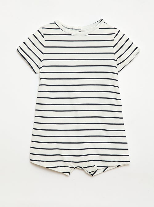 Lot de 2 barboteuses courtes en jersey - Kiabi