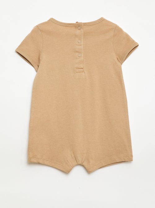 Lot de 2 barboteuses courtes en jersey - Kiabi