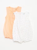 Lot de 2 barboteuses sans manches BLANC - Kiabi