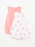 Lot de 2 barboteuses sans manches ROSE - Kiabi