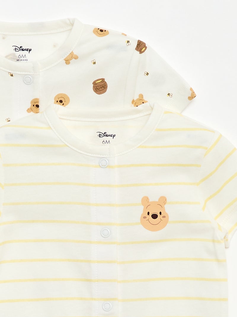 Lot de 2 barboteuses 'Winnie' 'Disney' Blanc - Kiabi