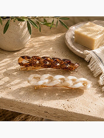 Lot de 2 barrettes cheveux à grands maillons