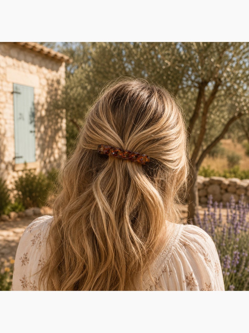 Lot de 2 barrettes cheveux à grands maillons Champagne - Kiabi