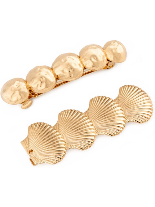Lot de 2 barrettes cheveux motif coquillage - Kiabi Lot de 2 barrettes cheveux motif coquillage - Kiabi