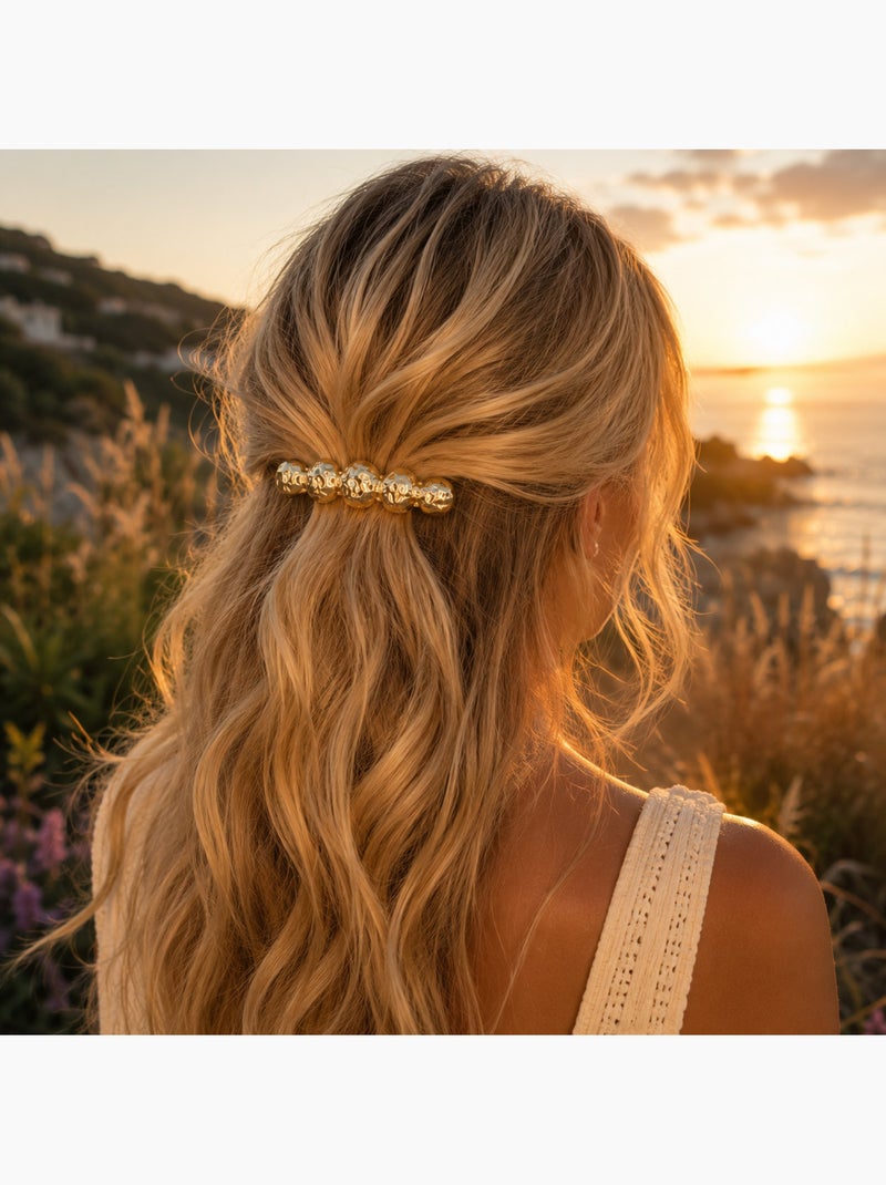 Lot de 2 barrettes cheveux motif coquillage Doré/or - Kiabi