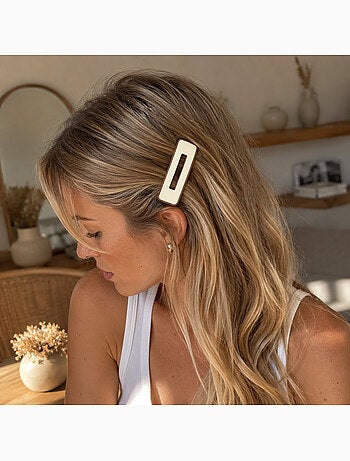 Lot de 2 barrettes cheveux rectangulaires minimalistes