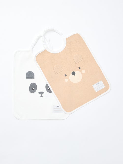 Lot de 2 bavoirs à enfiler par la tête - Kiabi