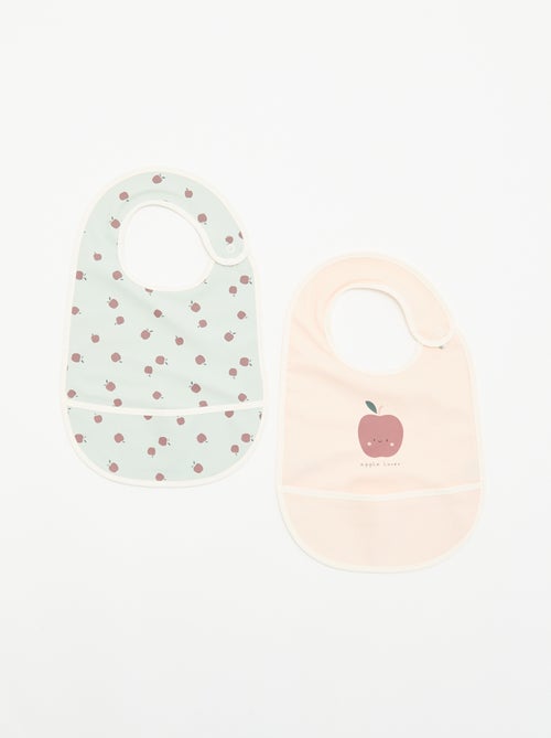Lot de 2 bavoirs imperméables avec imprimé - Kiabi