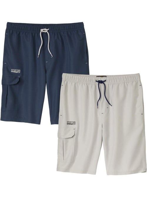Lot de 2 bermudas microfibre confort   - atlas for men - Kiabi