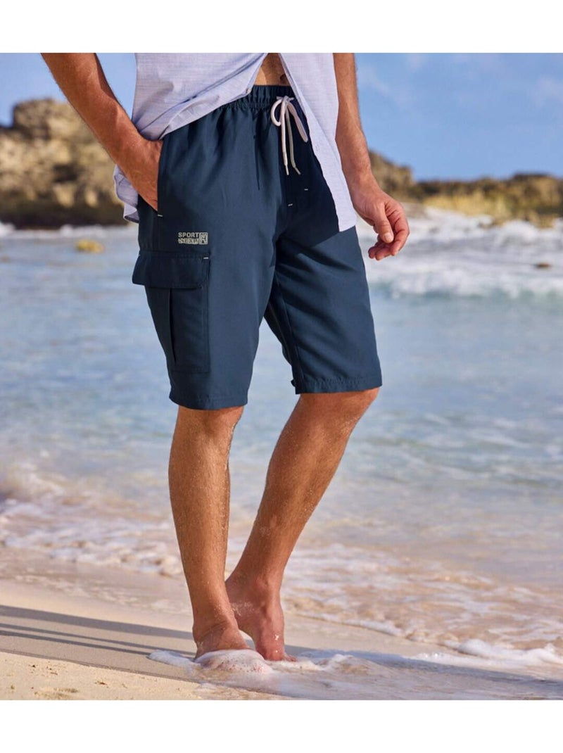 Lot de 2 bermudas microfibre confort   - atlas for men Gris Bleu - Kiabi