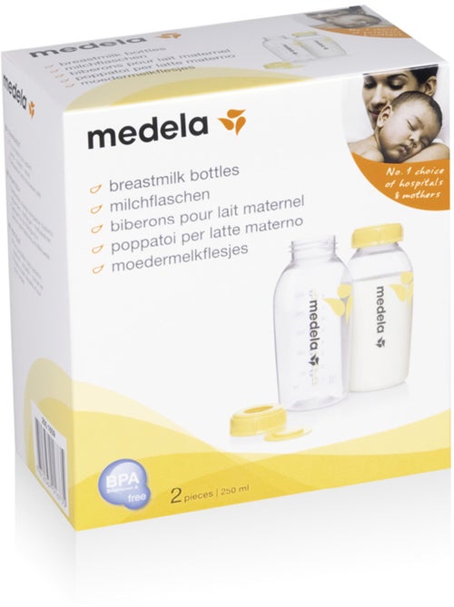 Lot de 2 biberons de recueil medela 150 ml - conservation lait maternel - Kiabi Lot de 2 biberons de recueil medela 150 ml - conservation lait maternel - Kiabi