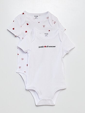 Lot de 2 bodies - Saint-valentin