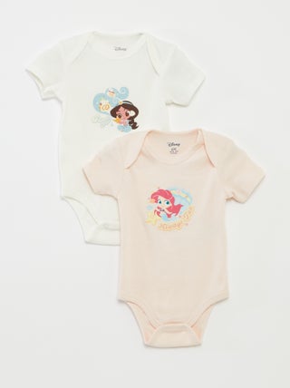 Lot de 2 bodies à manches courtes 'Princesses' 'Disney'