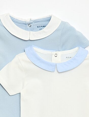 Lot de 2 bodies avec col claudine